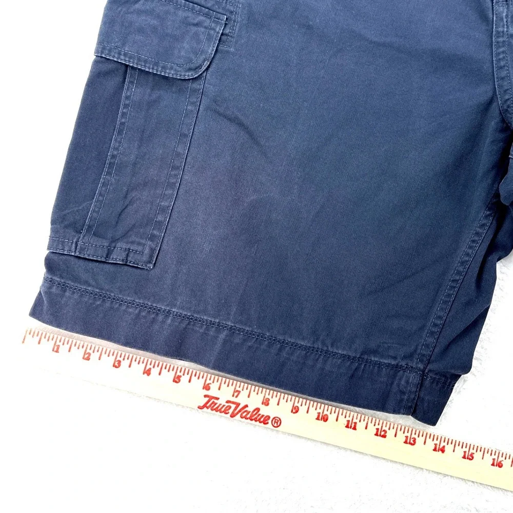 The Foundry Supply Co Mens Navy Blue‎ Cotton Cargo Shorts Size 44 Utility Pocket